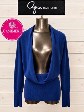 Aqua Cashmere 100% Cashmere Cowl Neck Sweater – Size M